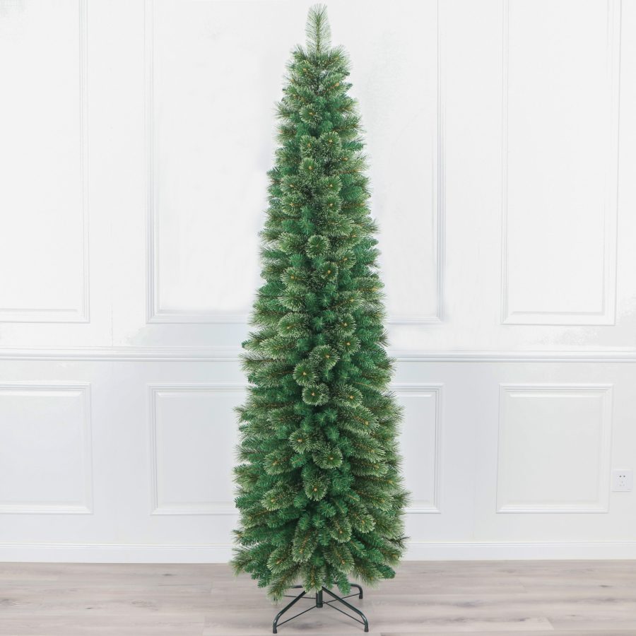 72" Green Fir Needle Pre-Lit LED Pencil Tree with 335 Tips