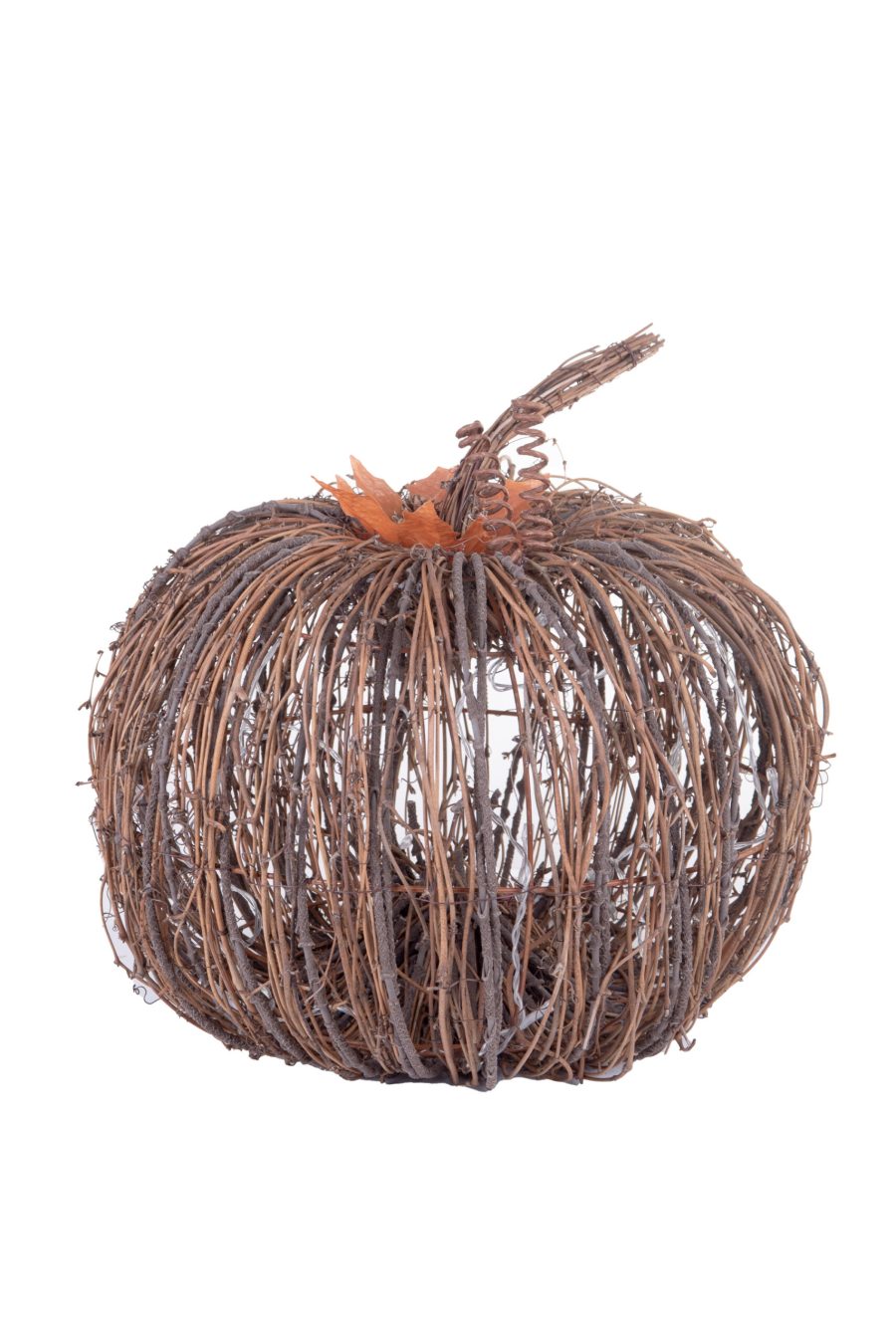 Sitting Brown Warm White LED Stick Pumpkin