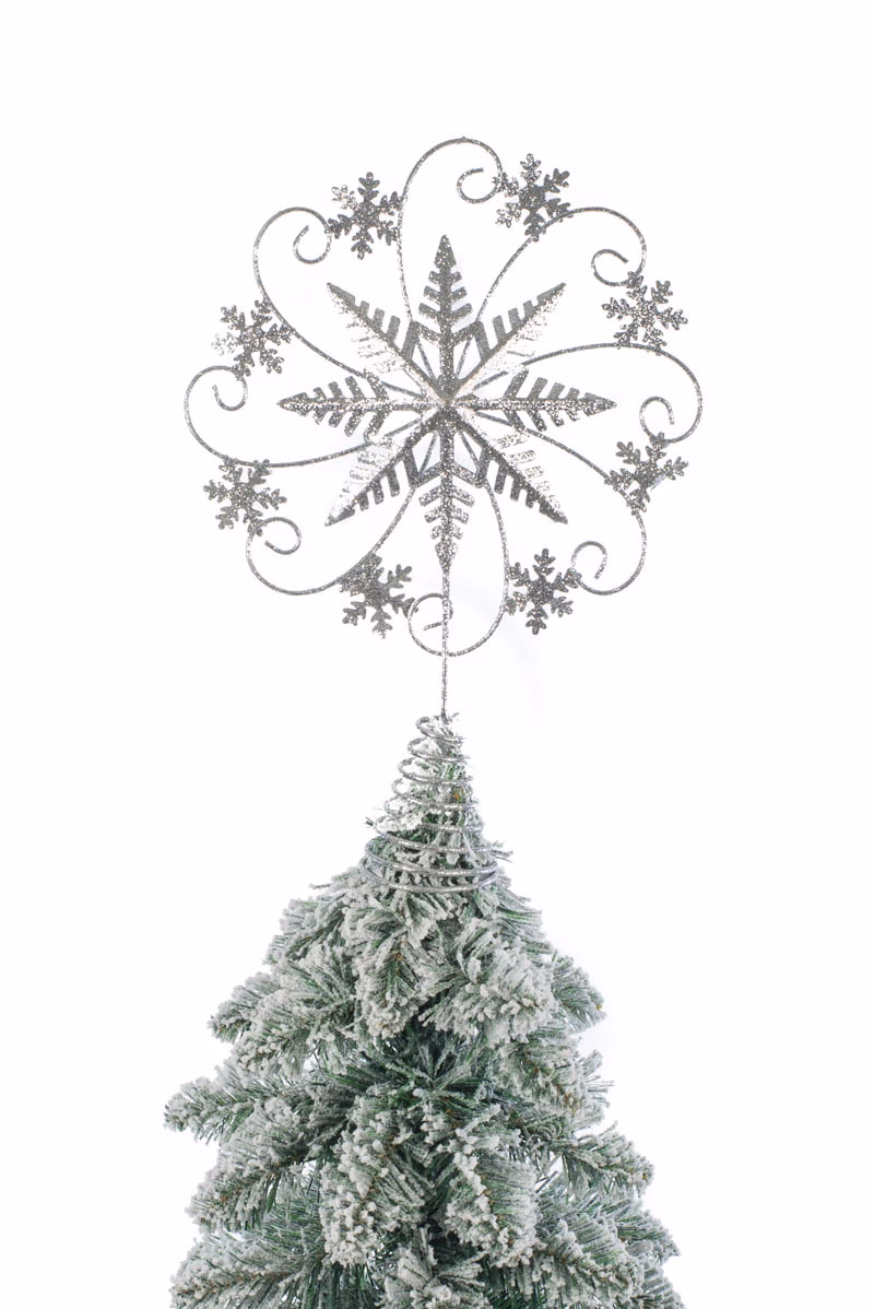 Silver Snowflakes Tree Topper