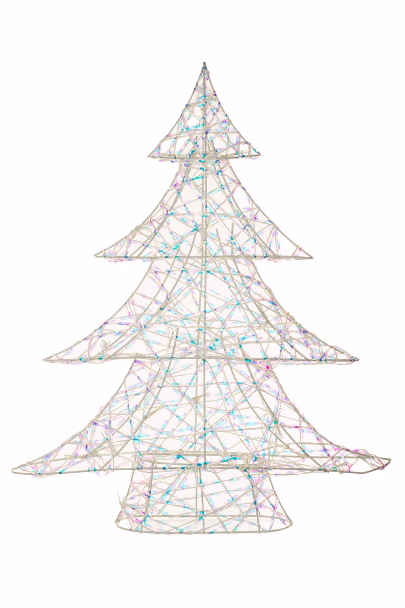 White Wireframe LED Christmas Tree