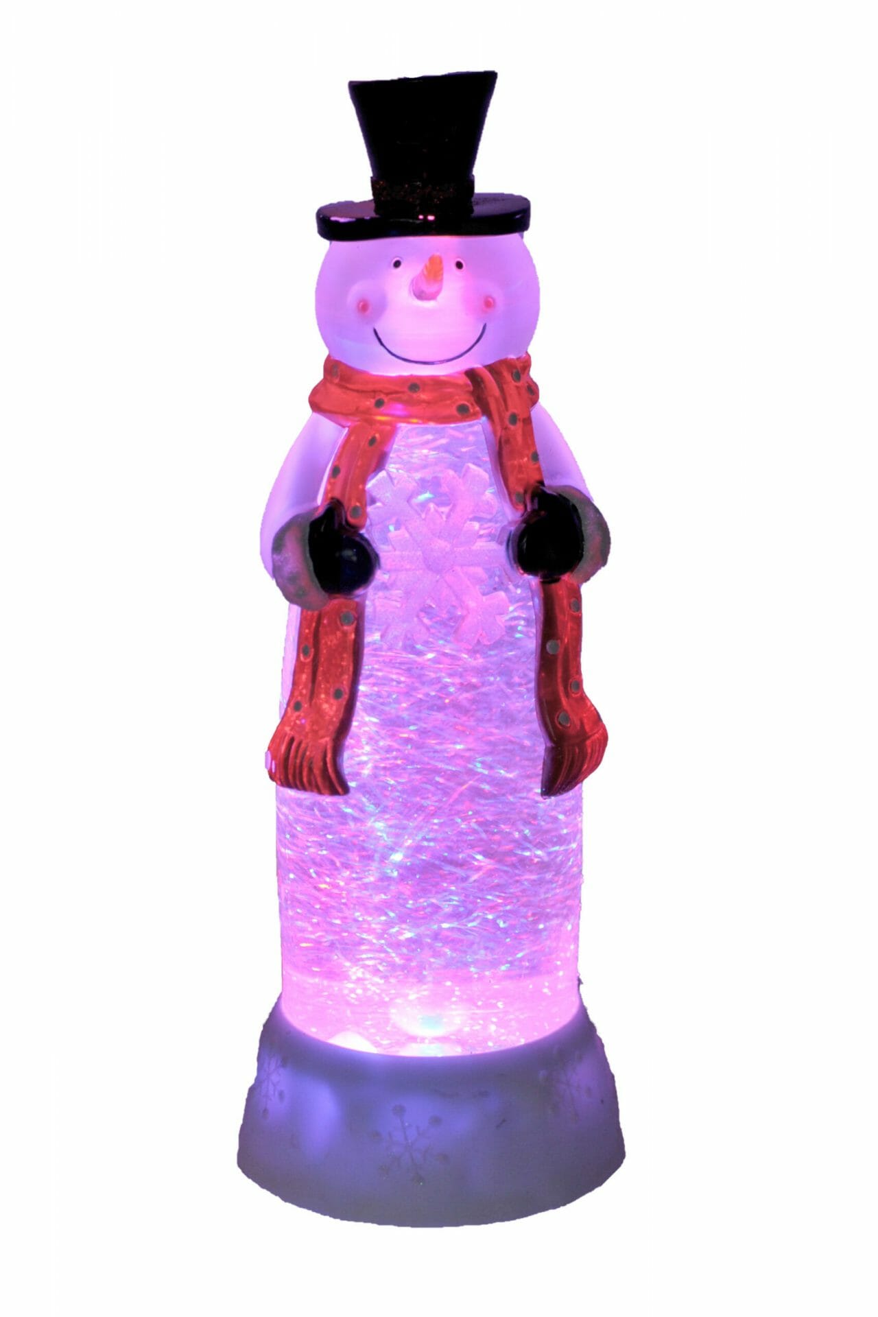 White Snowman LED Snow Globe - Image 2