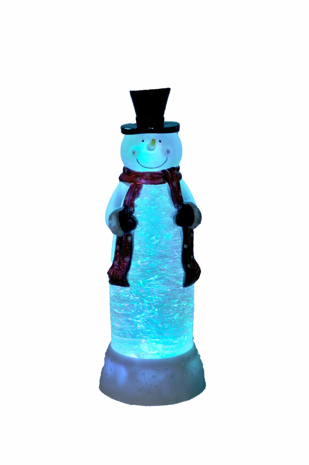 White Snowman LED Snow Globe - Image 3