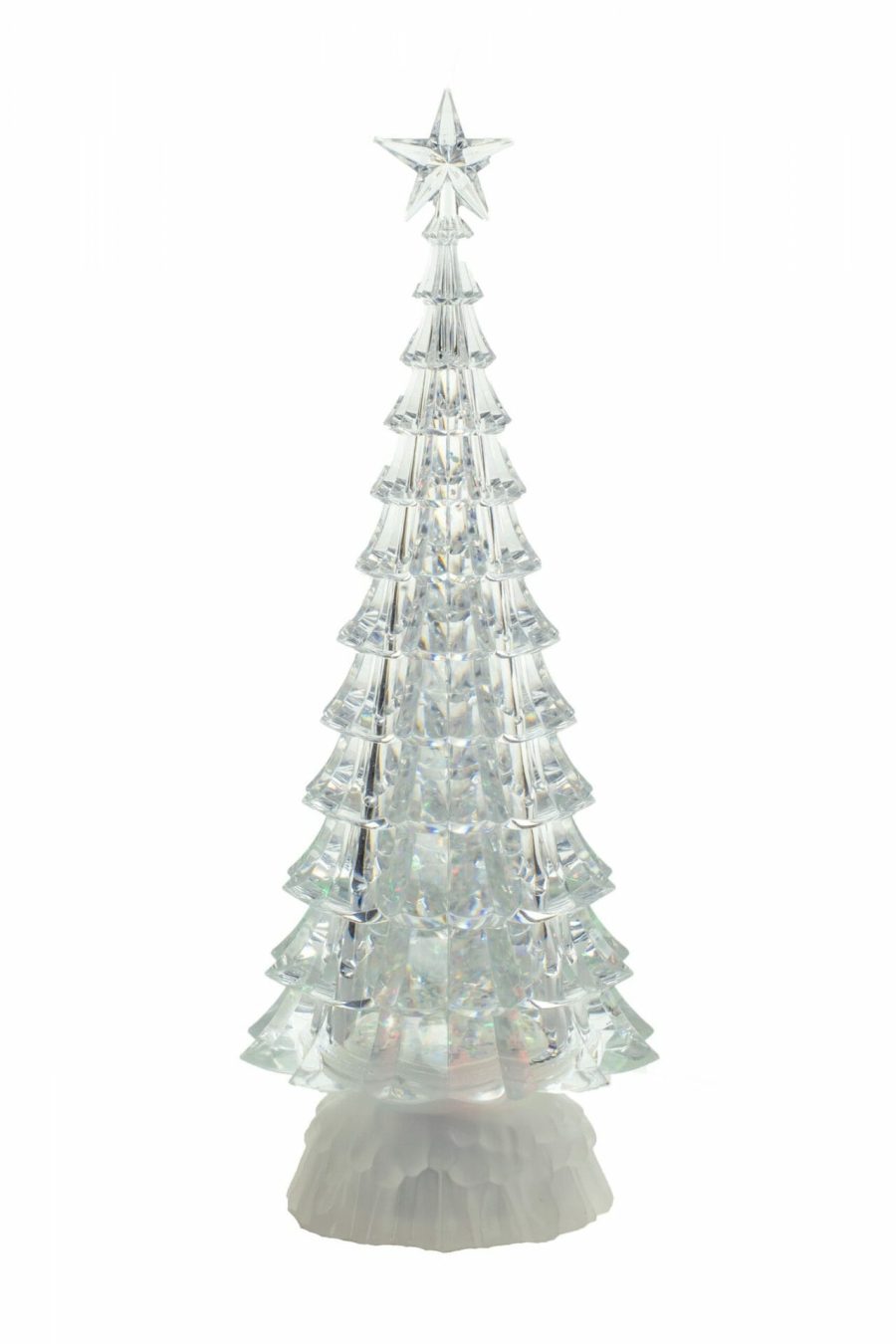 Clear Christmas Tree LED Snow Globe