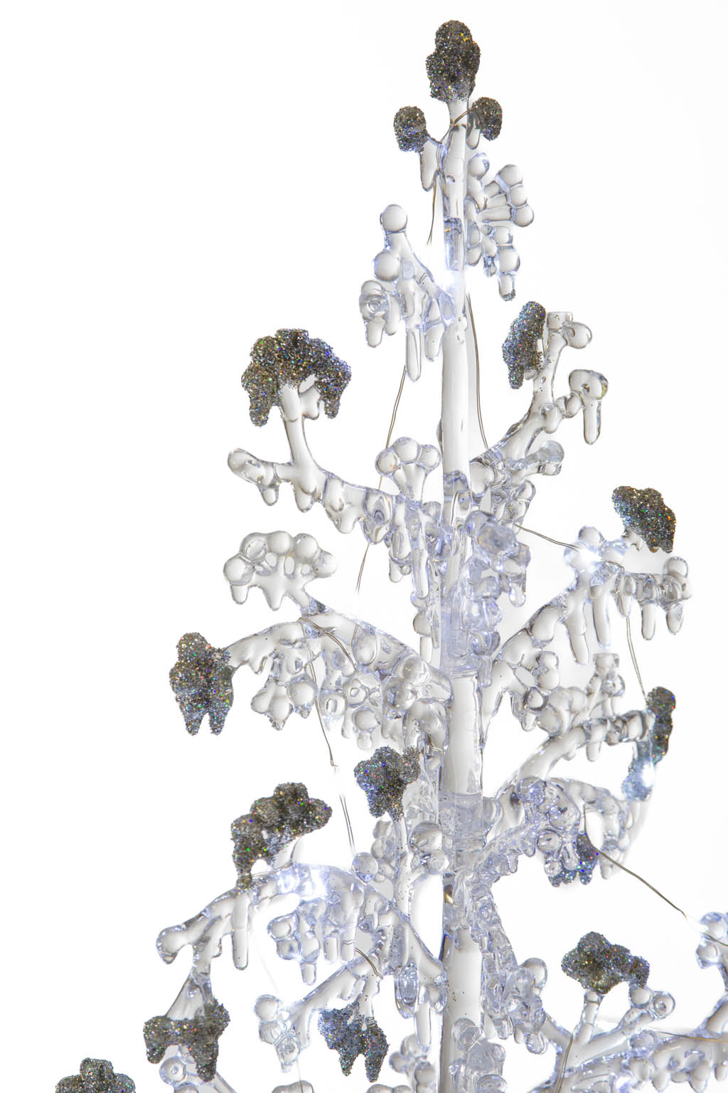 Clear Fir Tree Cool White LED Figure As Melting Ice Design - Image 2