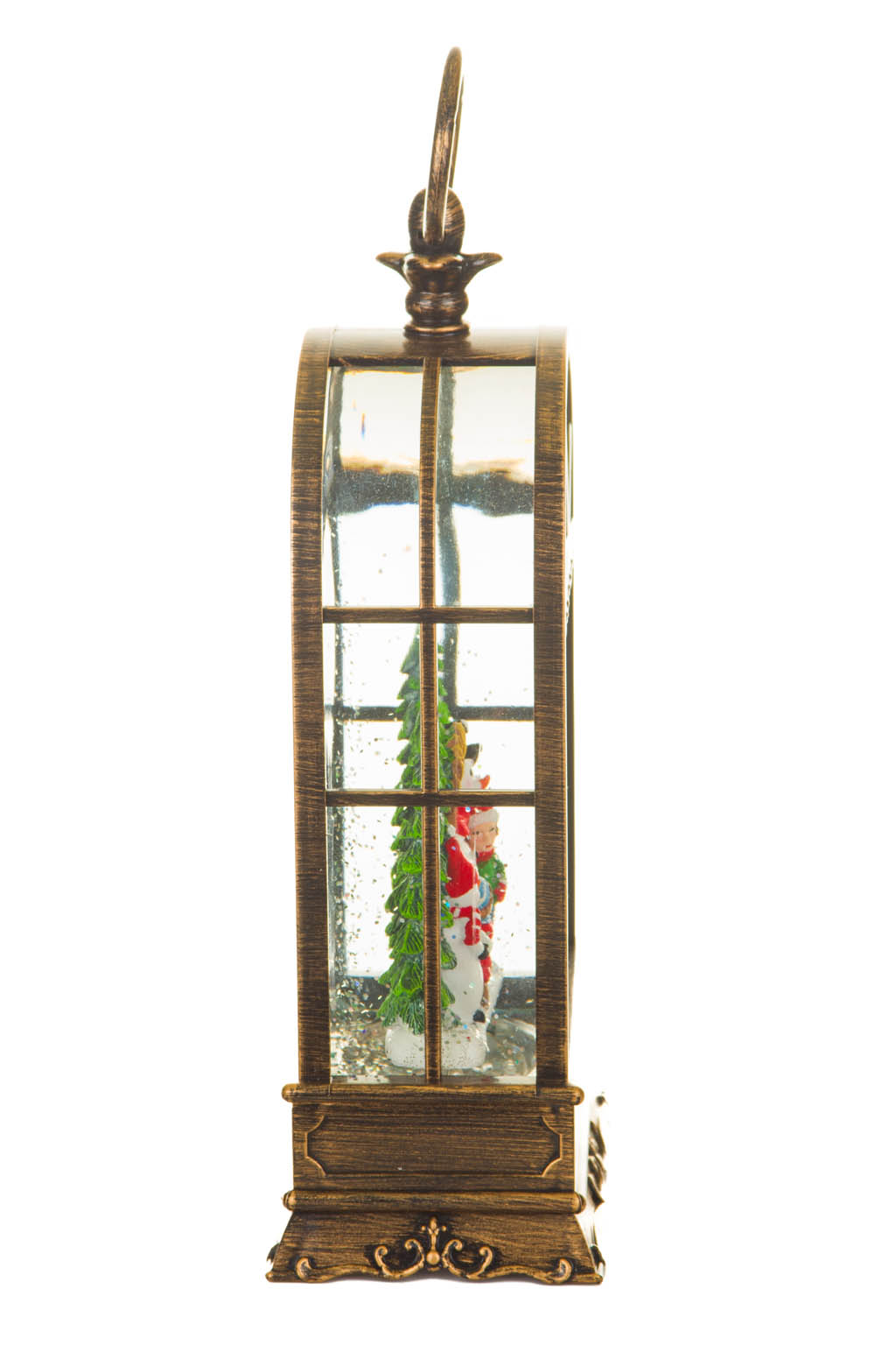 Brass Snowman'S Birdcage Warm White LED Snow Globe with Swirling Glitter - Image 4