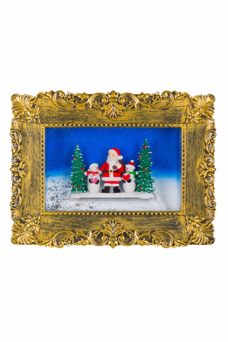 Gold Picture Frame Snow Globe