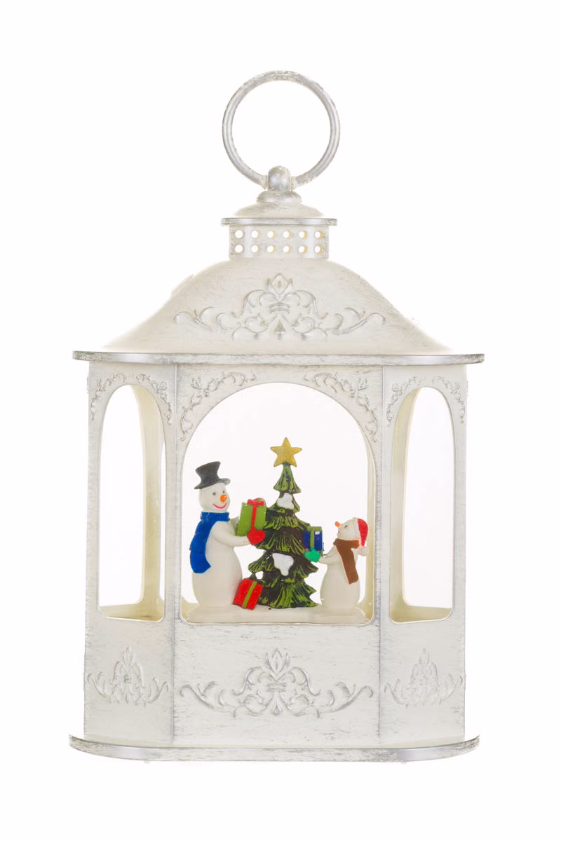 White Lantern Snow Globe