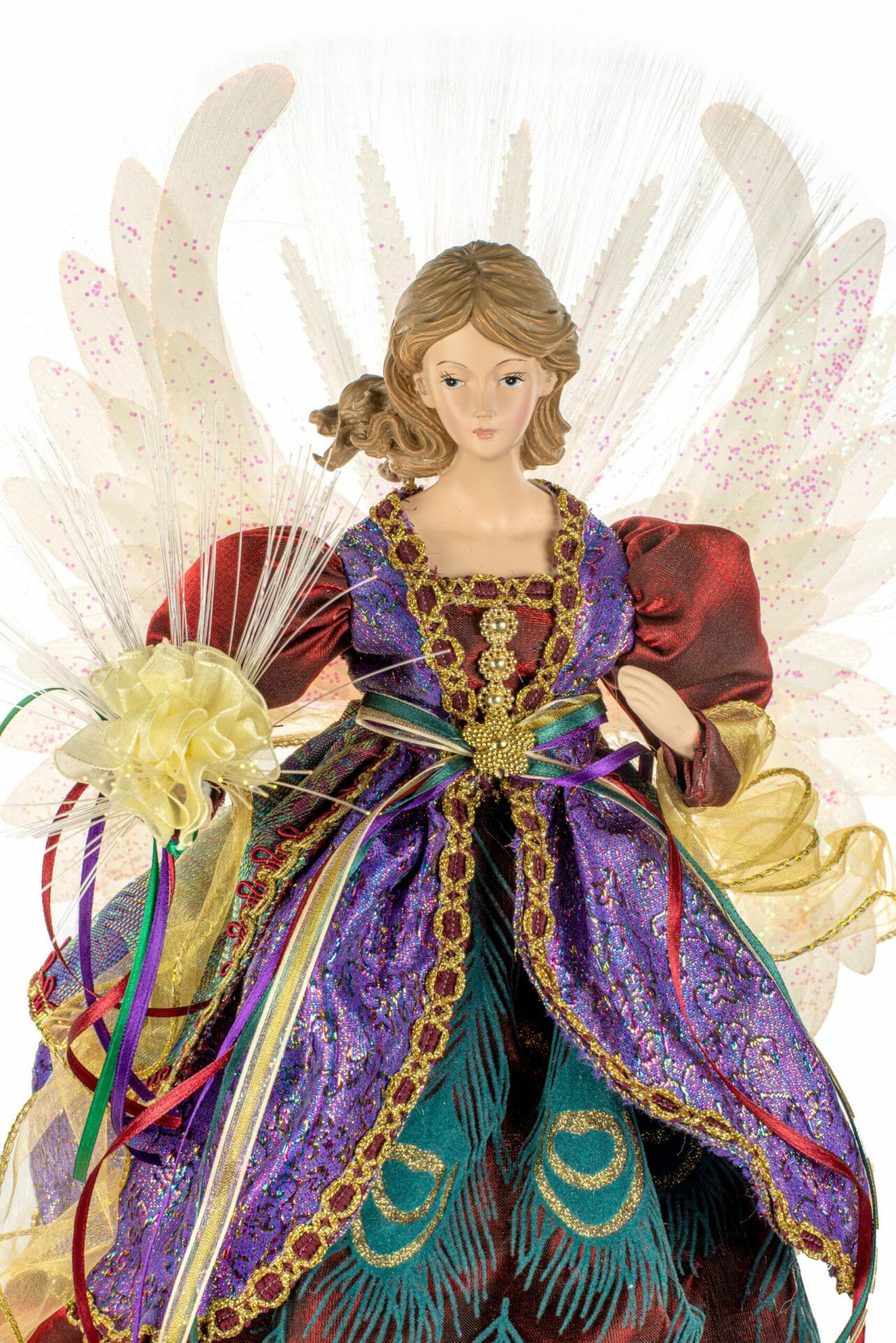 Peacock Large Modern Fiber Optic Angel Tree topper - Image 4