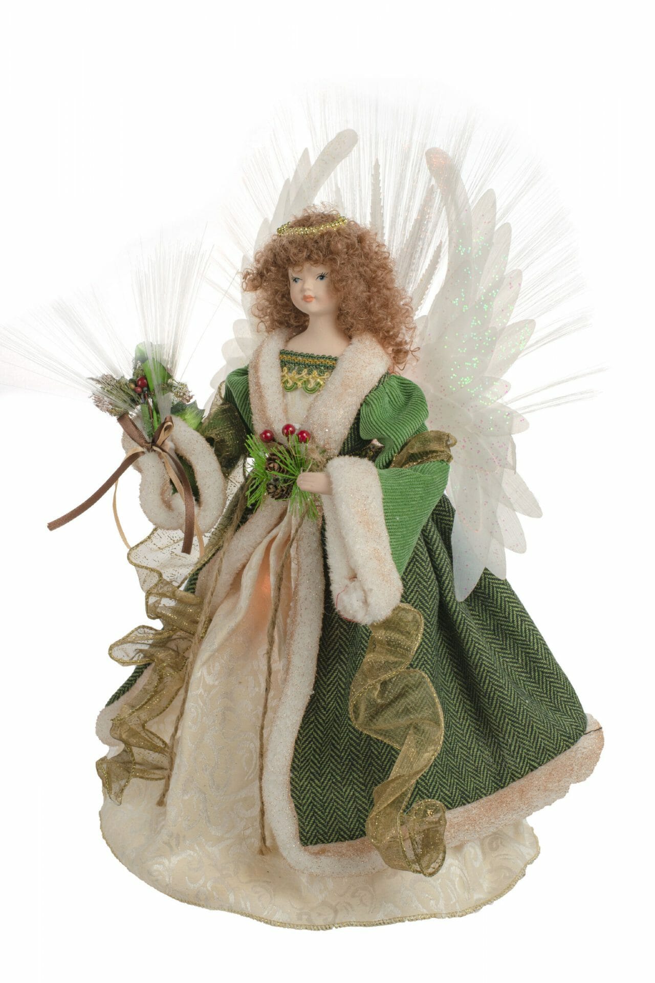 Green Fiber Optic Angel Tree topper - Image 2