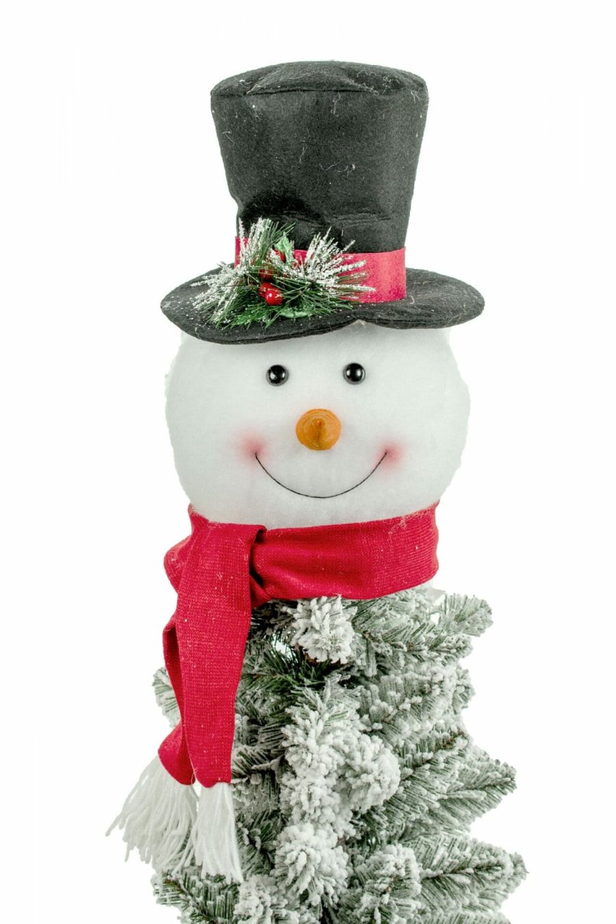 White Snowman Head Tree Topper