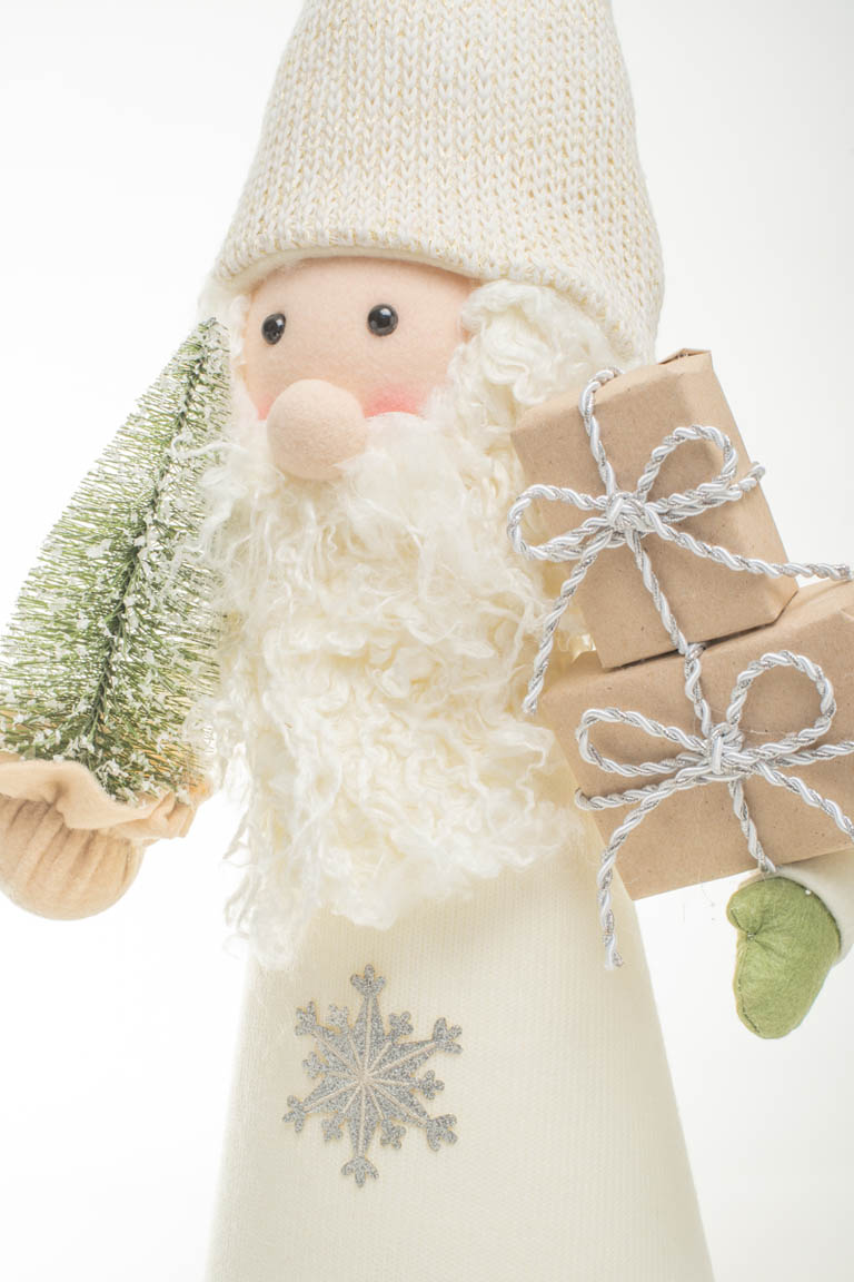 30" Cream Mellow Santa Bearing Gifts - Image 5