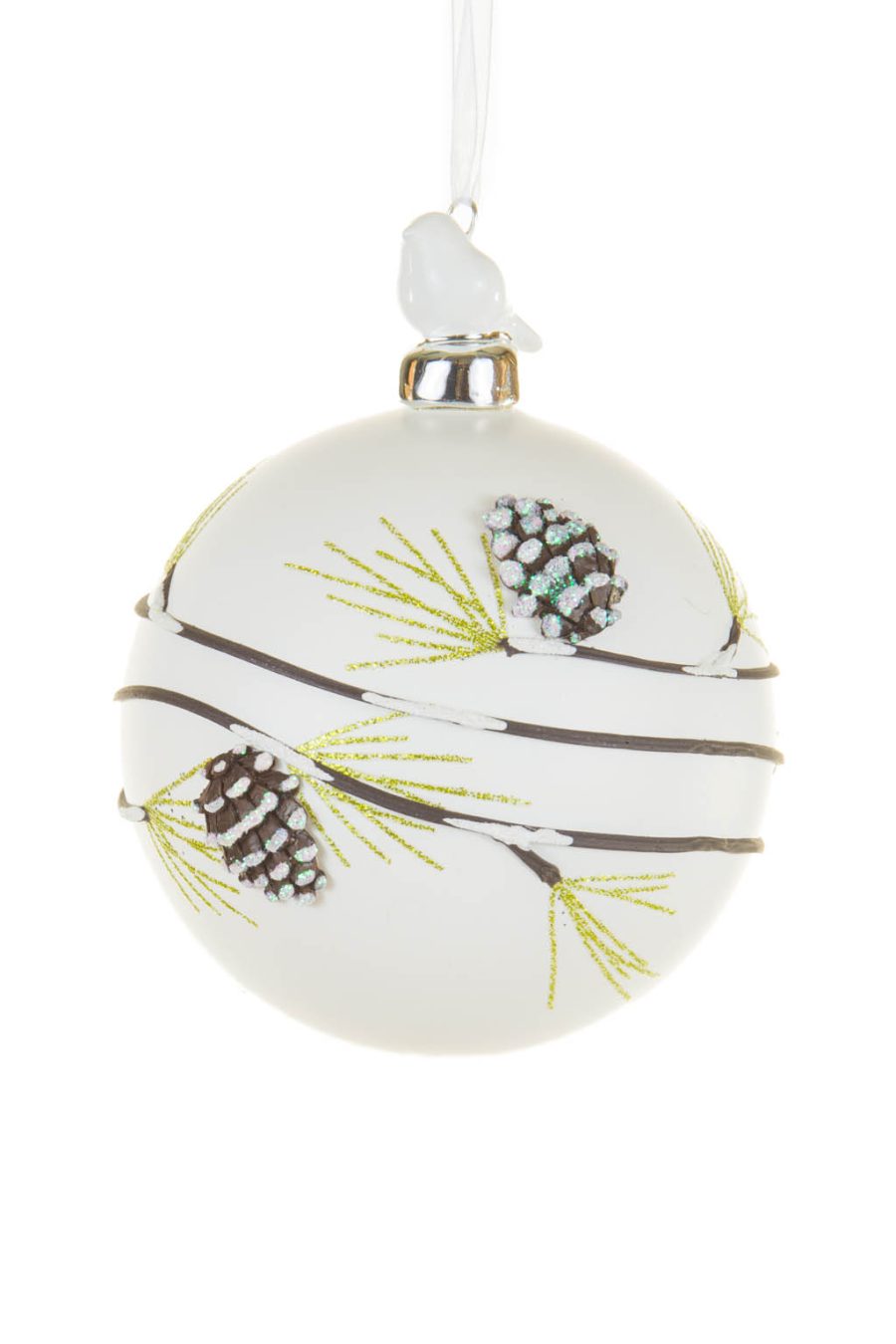 Charming Hanging White Ball Ornament