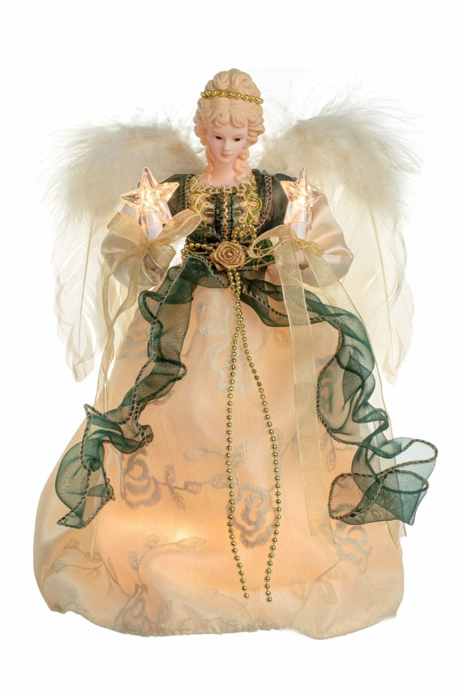 Ivory Vintage 10-Light Angel Tree topper