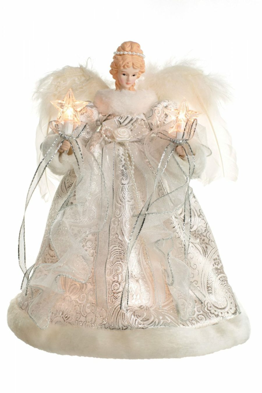 Silver Vintage 10-Light Angel Tree topper