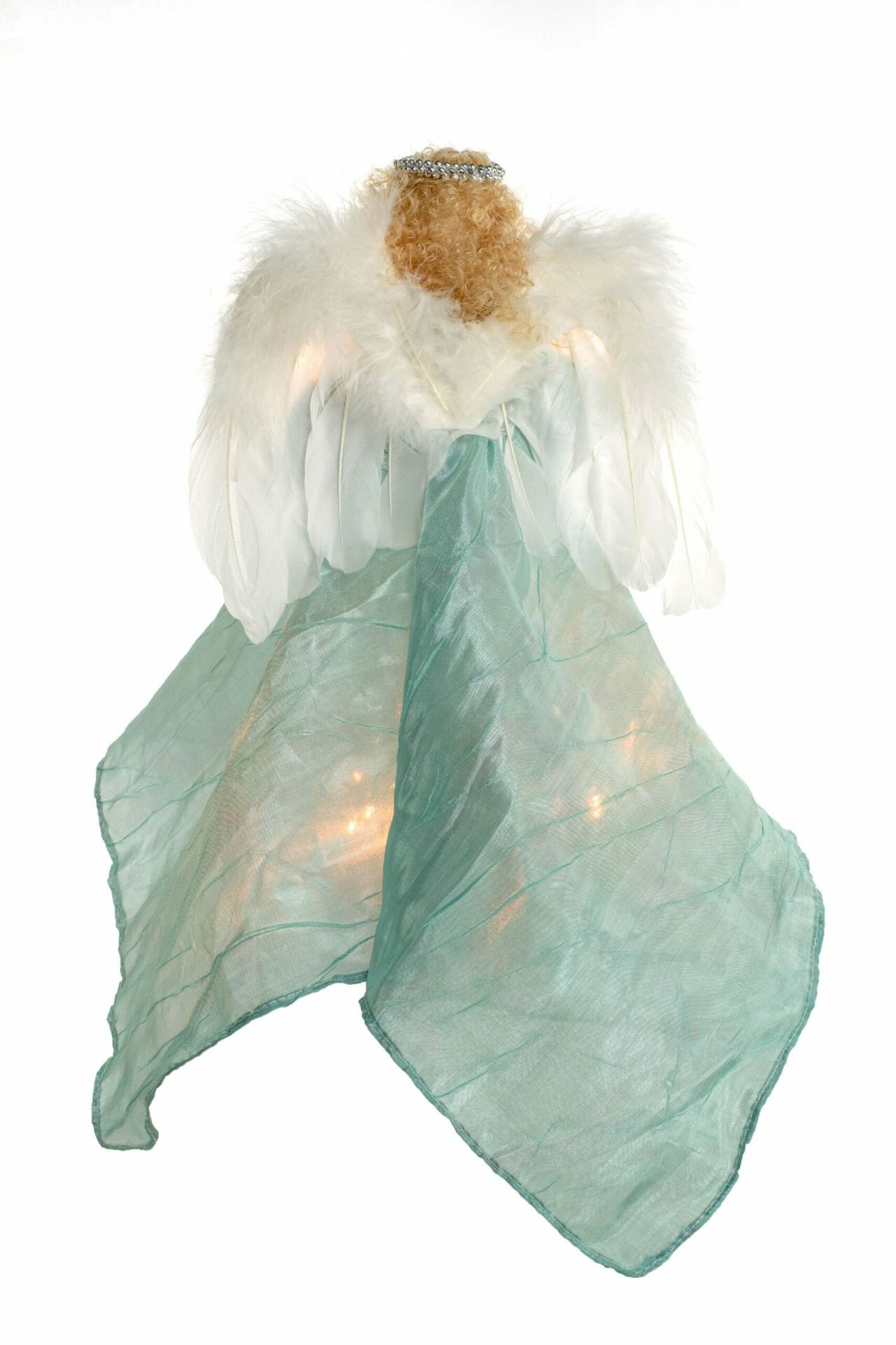 Aqua Blue 10-Light Angel Tree topper - Image 3