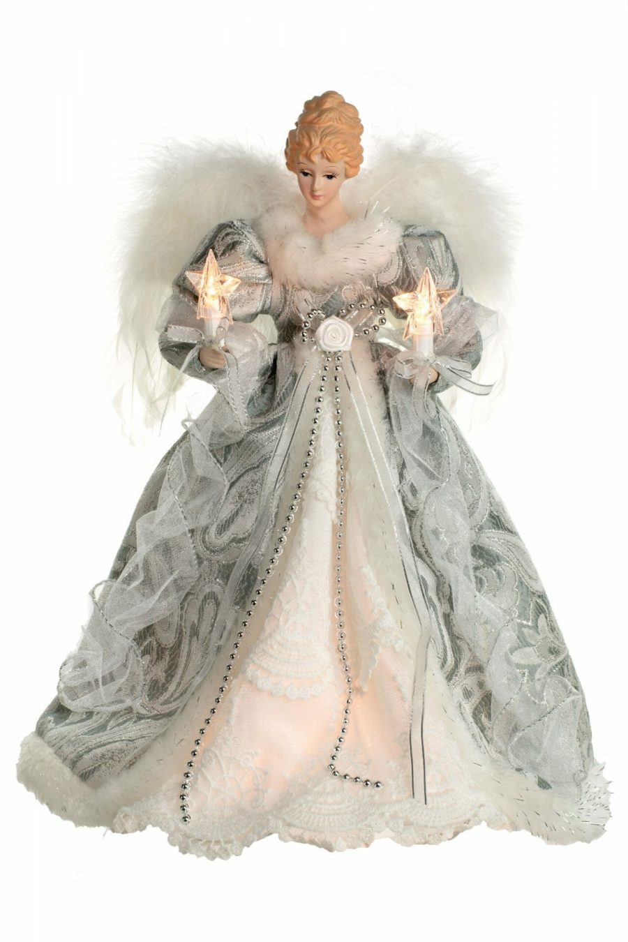 Silver Vintage 10-Light Angel Tree topper