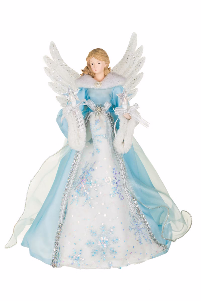 Blue Icy 10-LIGHT Angel Tree Topper