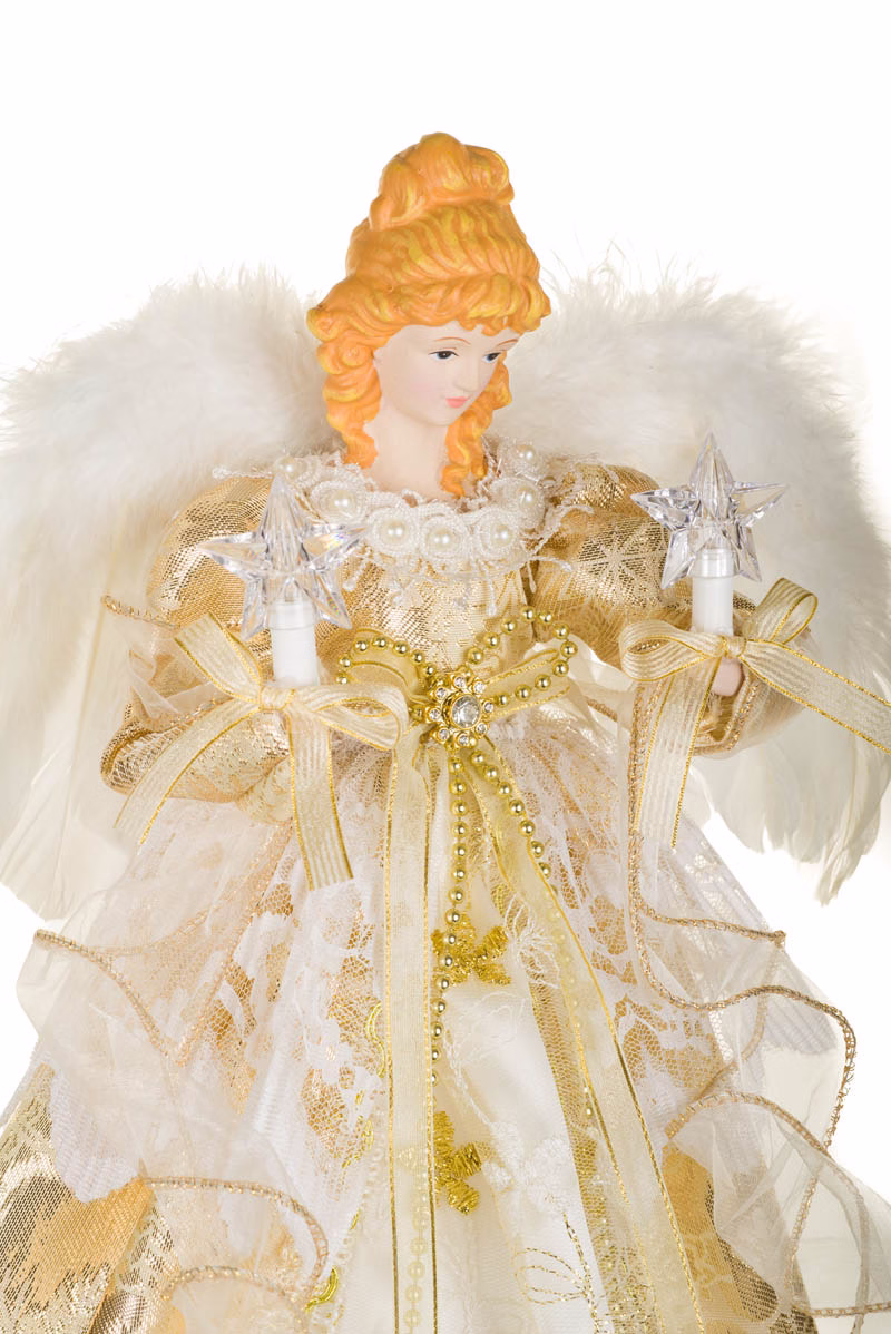 Gold 10-Light Angel Tree Topper - Image 5