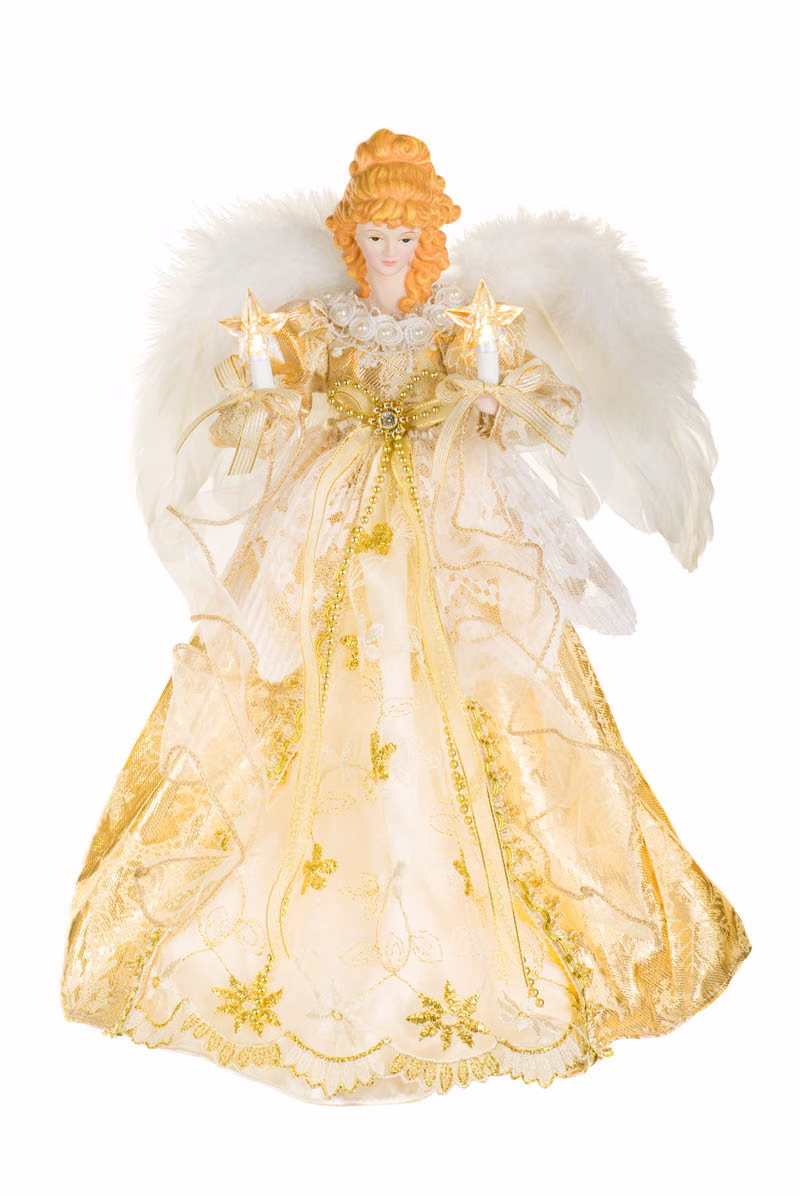 Gold 10-Light Angel Tree Topper - Image 7