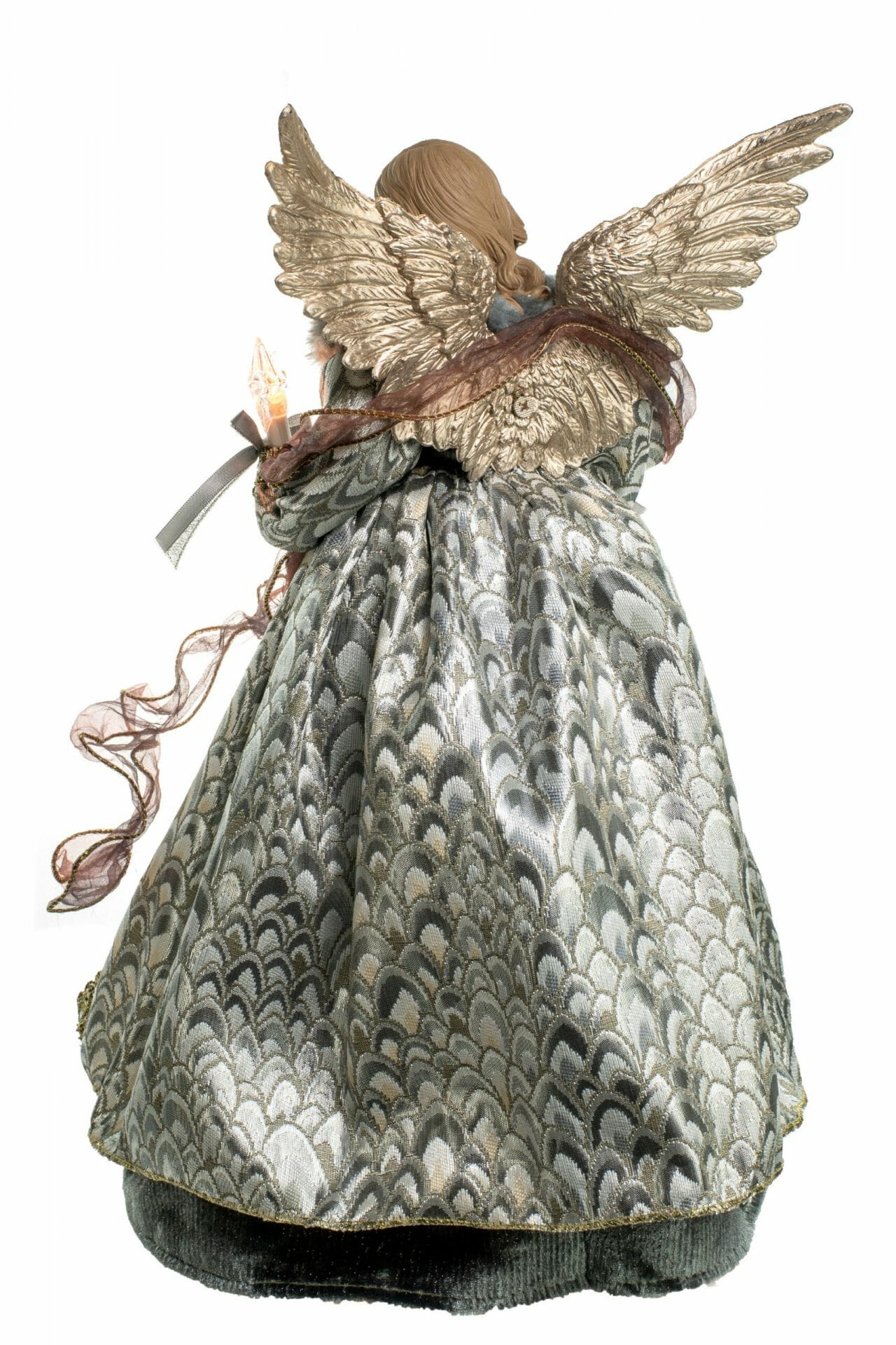 Peacock Grey Modern 10-Light Angel Tree topper - Image 3