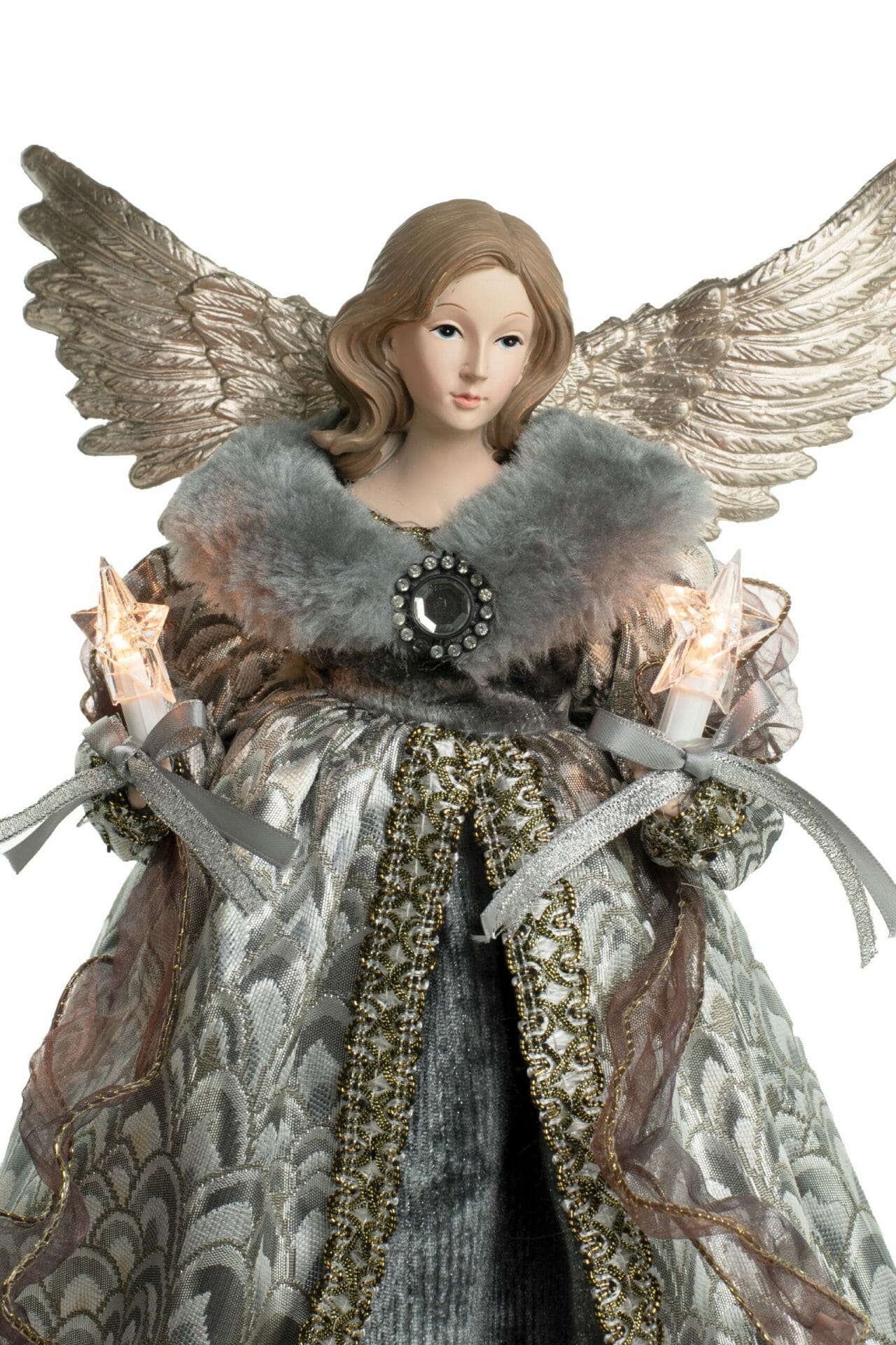 Peacock Grey Modern 10-Light Angel Tree topper - Image 4