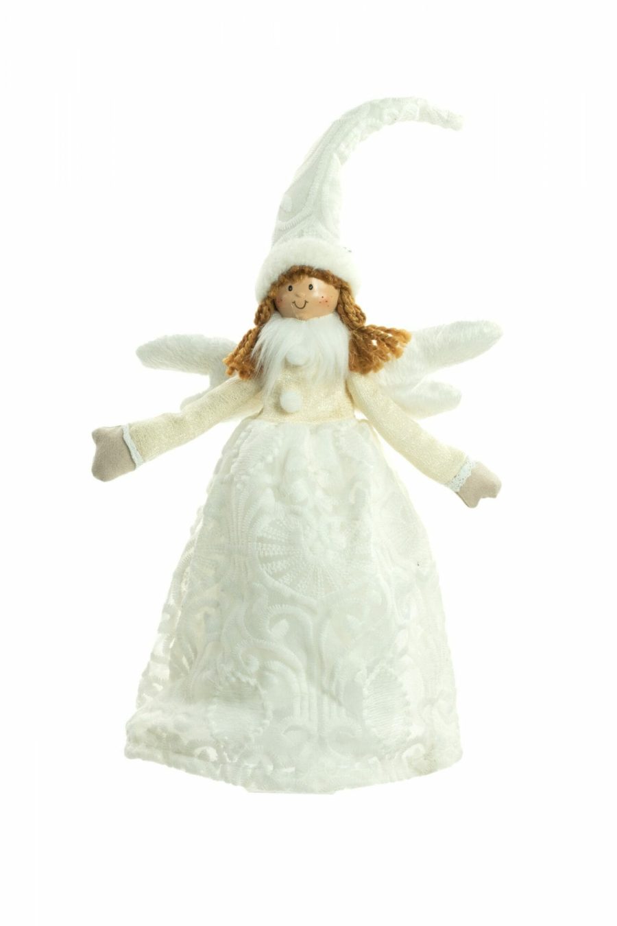 White Sitting Angel Girl