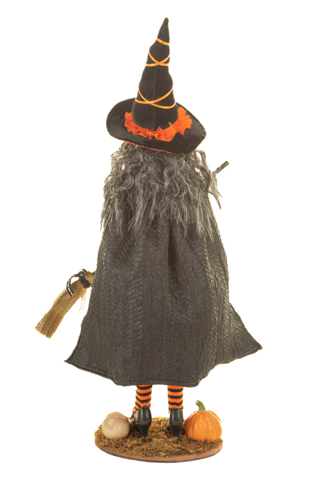 Black and Orange Sequin Funky Witch with Parachute Pants on Wispy Grass - Image 3