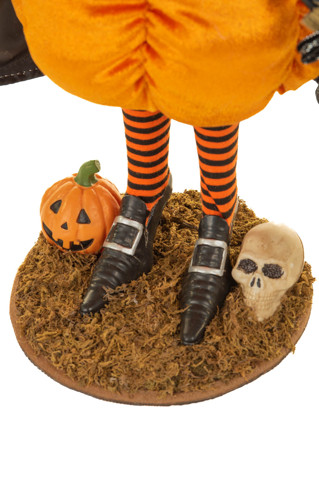 Black and Orange Sequin Funky Witch with Parachute Pants on Wispy Grass - Image 5