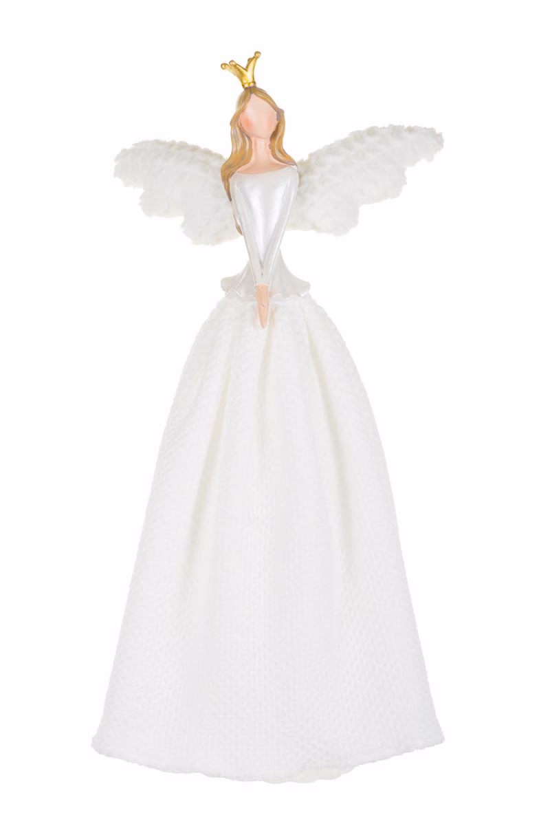 White Demure Angel LED Tree Topper