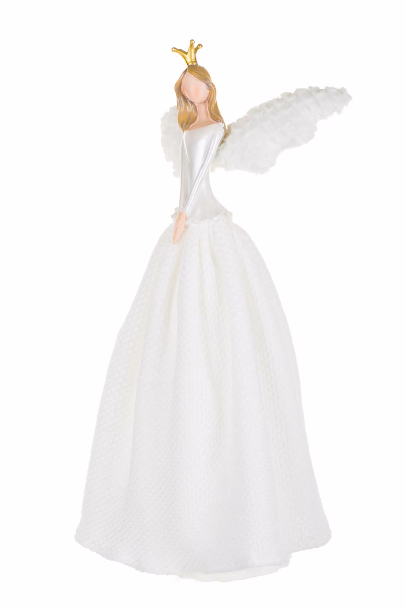 White Demure Angel LED Tree Topper - Image 2