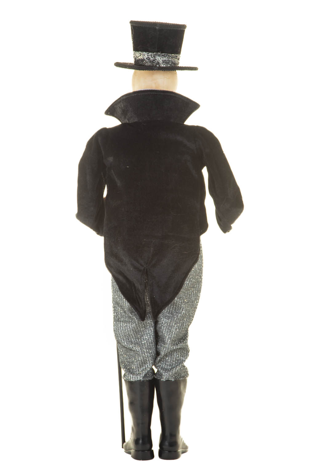 Black Striped Party-Ready Skeleton with Popped Collar Skull Scepter - Image 3