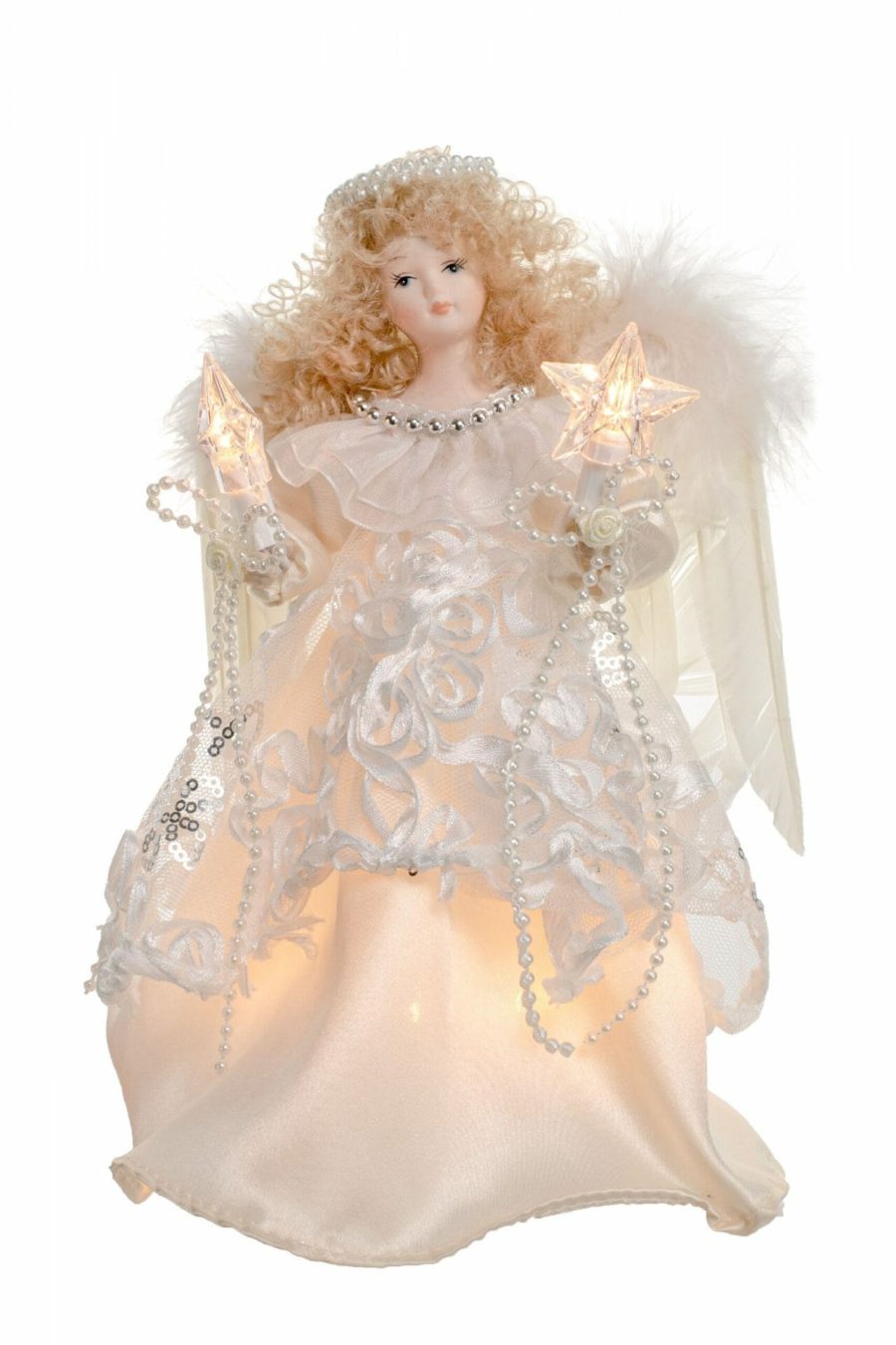 Ivory Small 10-Light Angel Tree topper