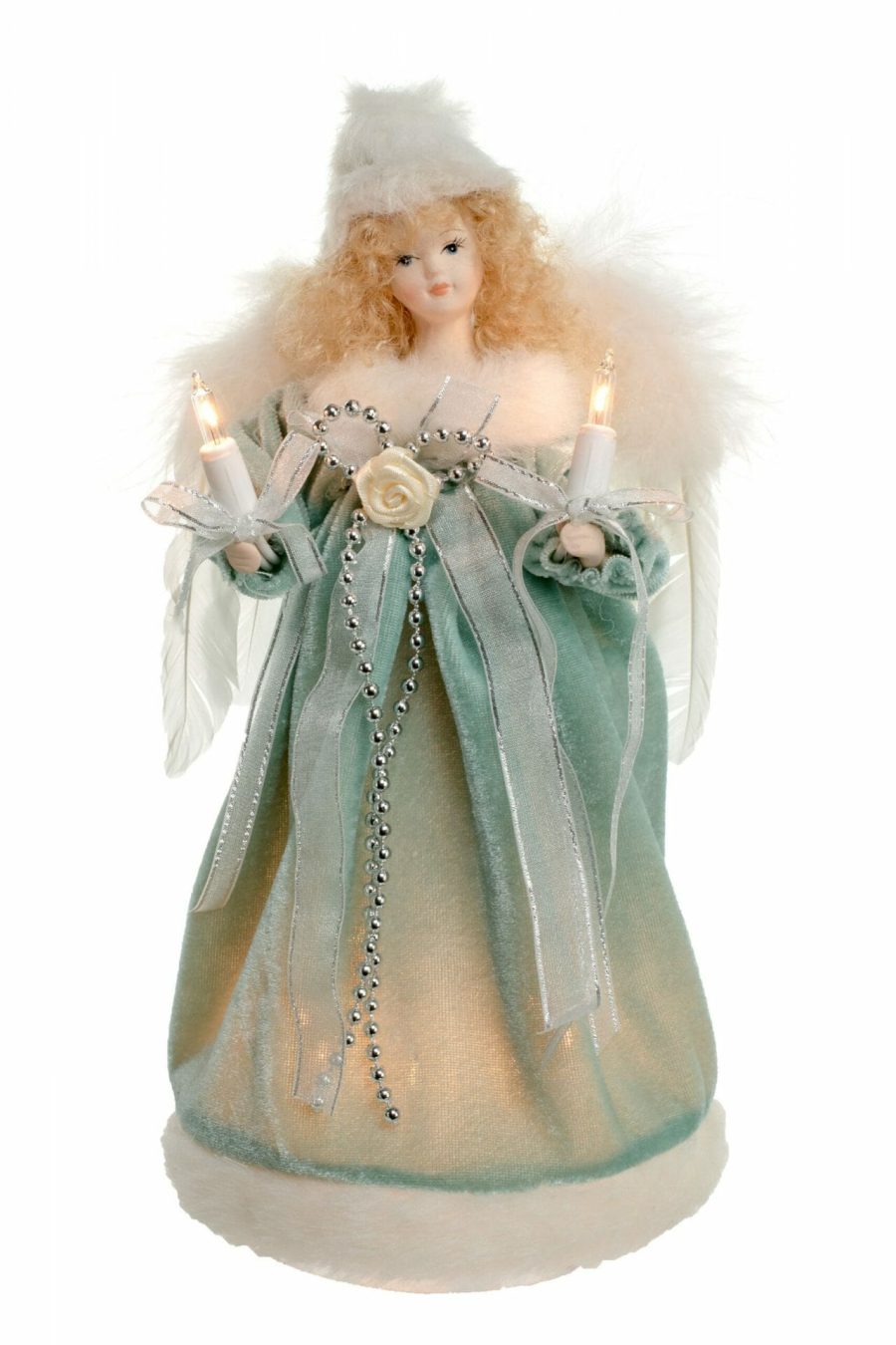 Blue Small 10-Light Angel Tree topper