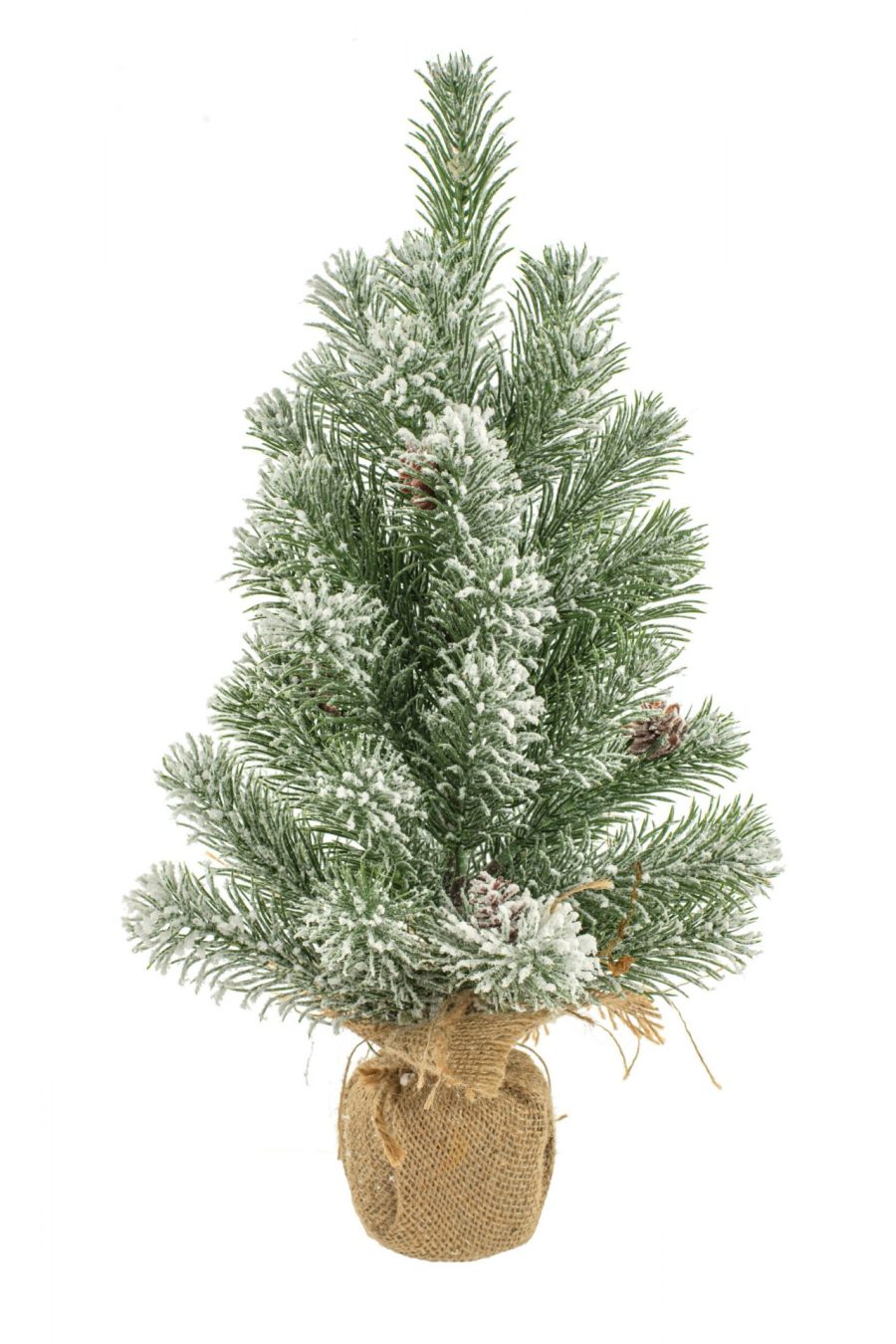 Dark Green Artificial Frosted Table Top Tree