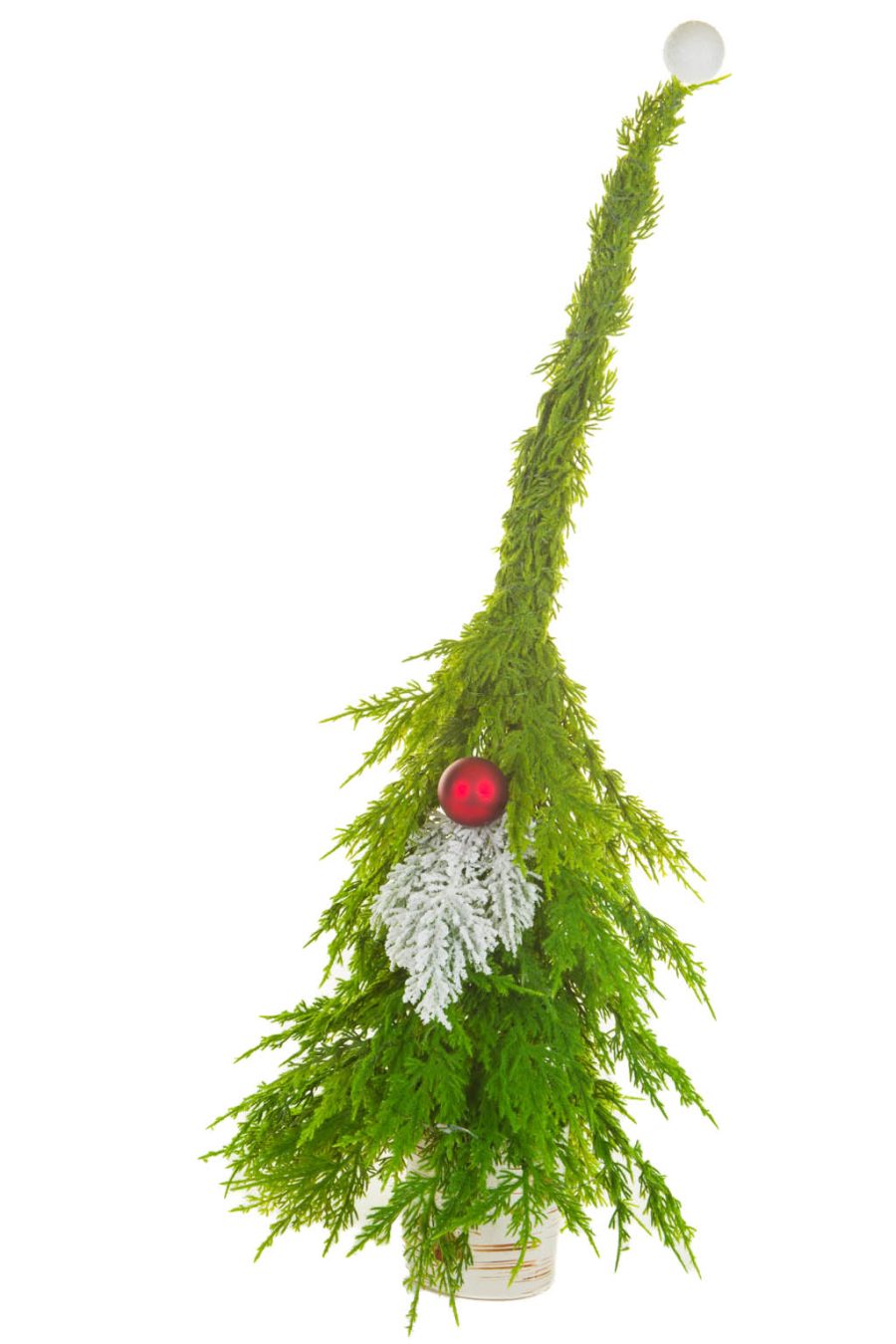 Green Illuminated Christmas Tree with Ornament
