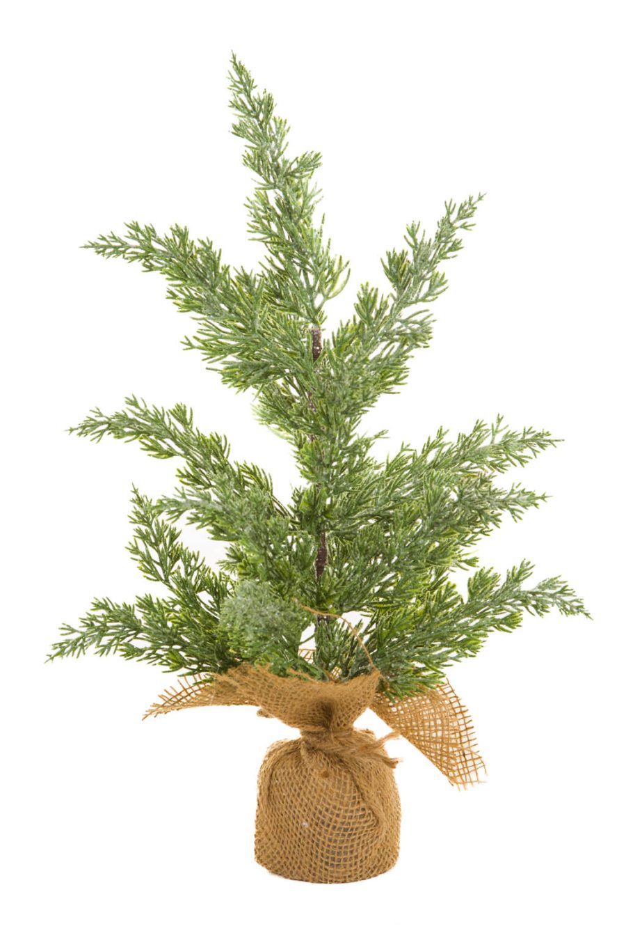 Frosted Green Christmas Tree with Sequins