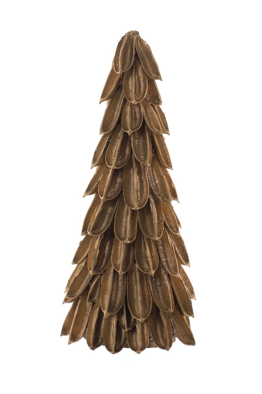 Bronze Paper Glittered Shell Tree