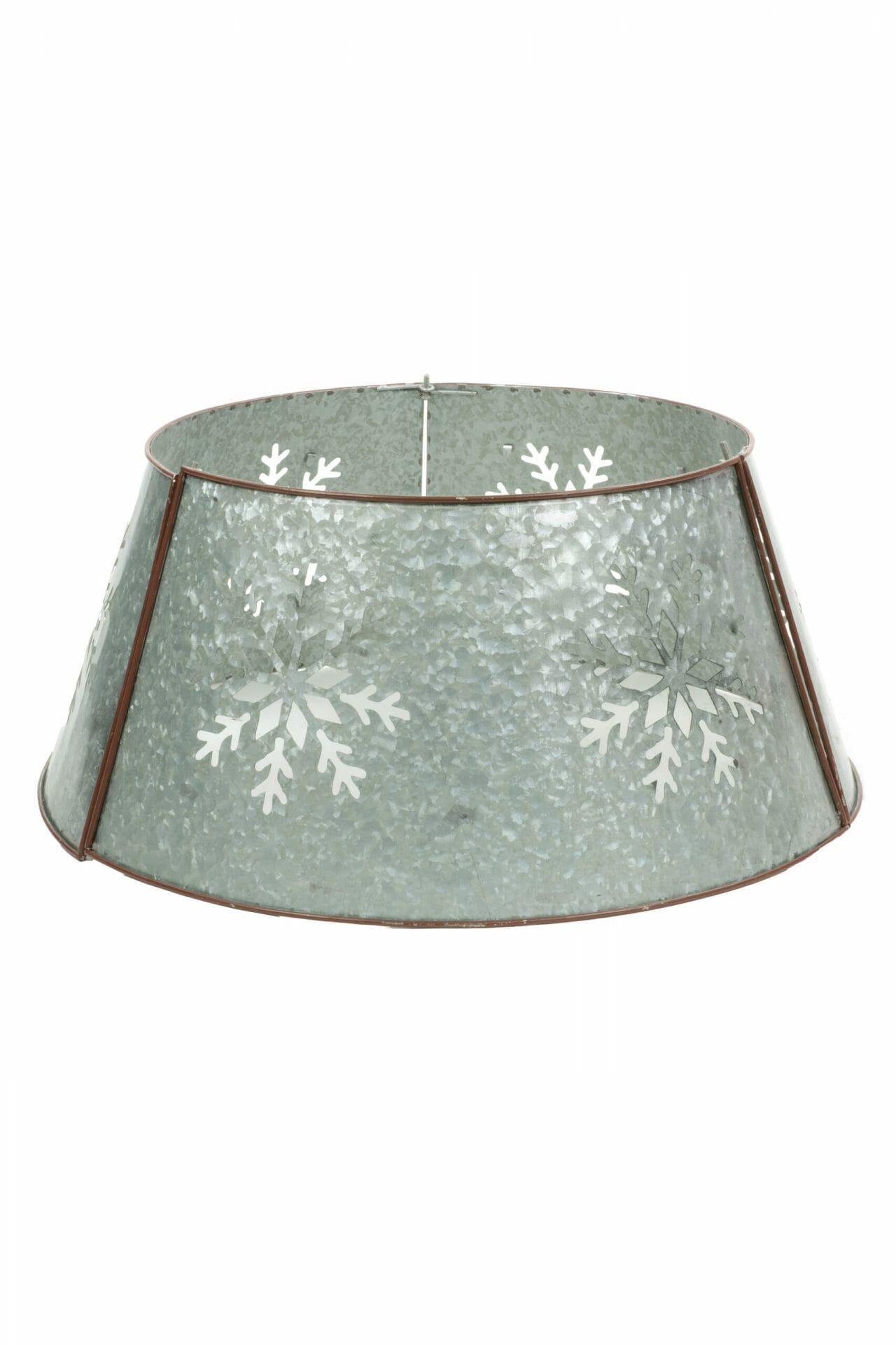 Silver Snowflake LED Tree Collar