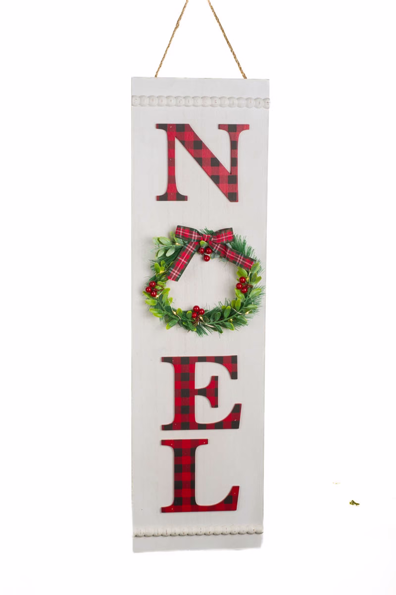 White Noel LED Wall Banner
