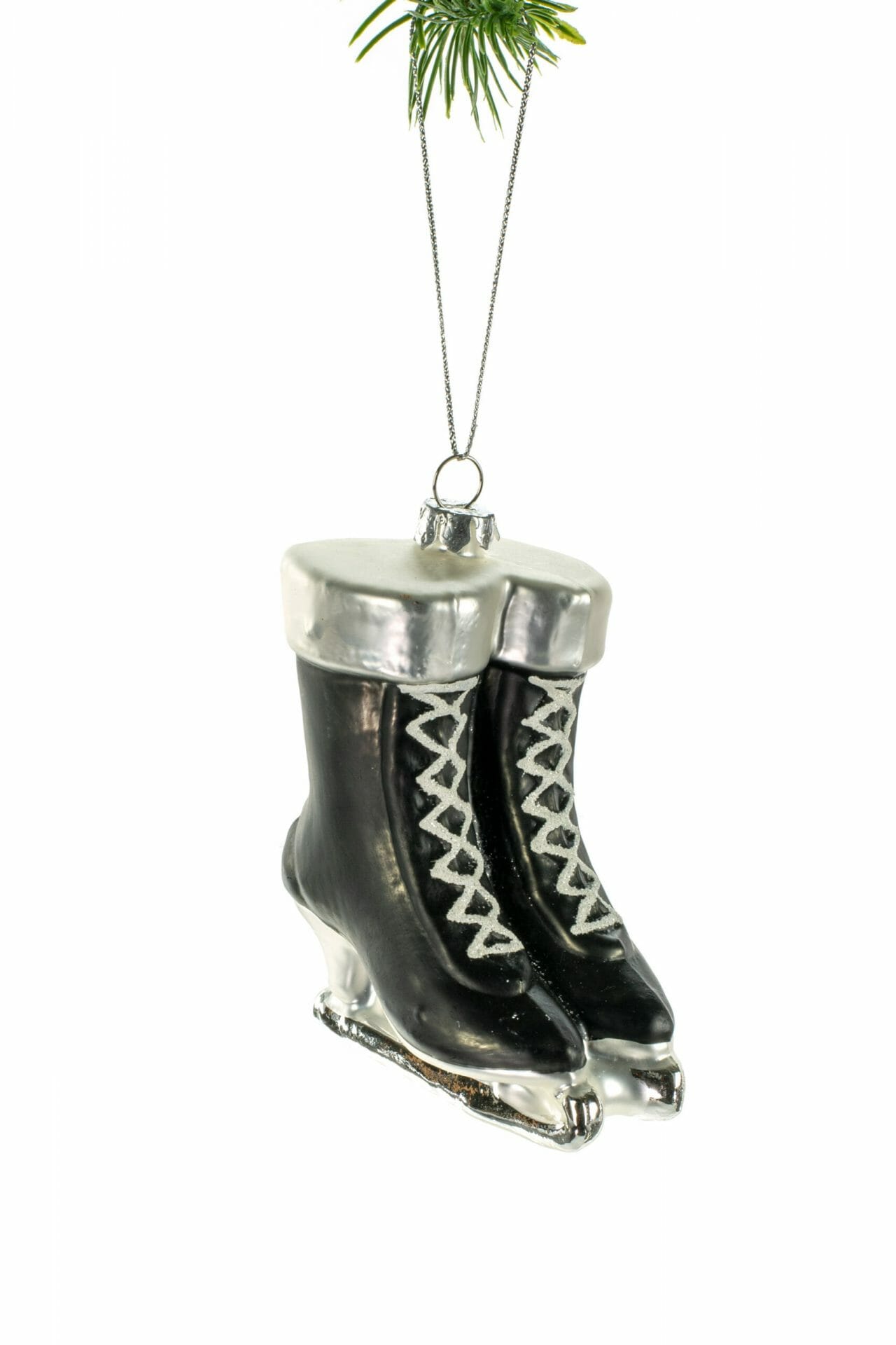 Black Hanging Women Ice Skates Ornament