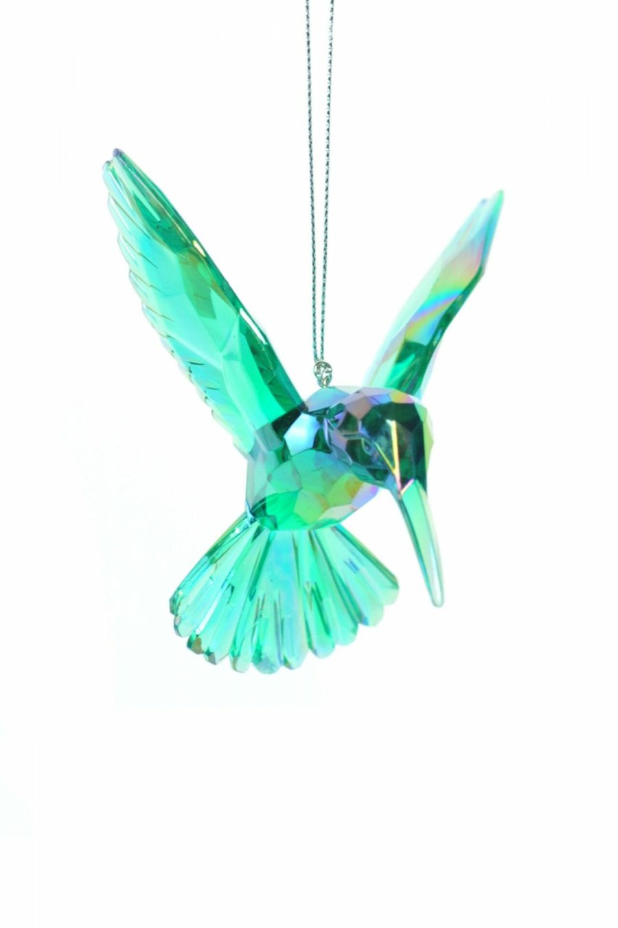 Green Iridescent Hummingbird Ornament