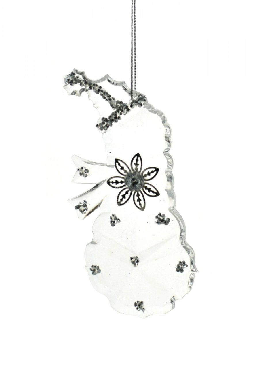 Clear Hanging Snowman Ornament