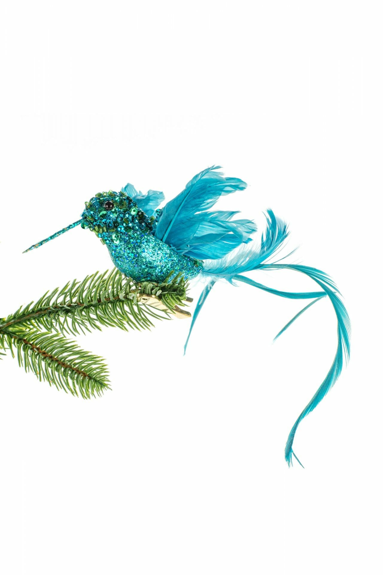 Blue Clip on Hummingbird Clip Ornament