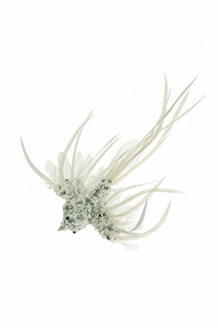 Silver Bird Clip Ornament