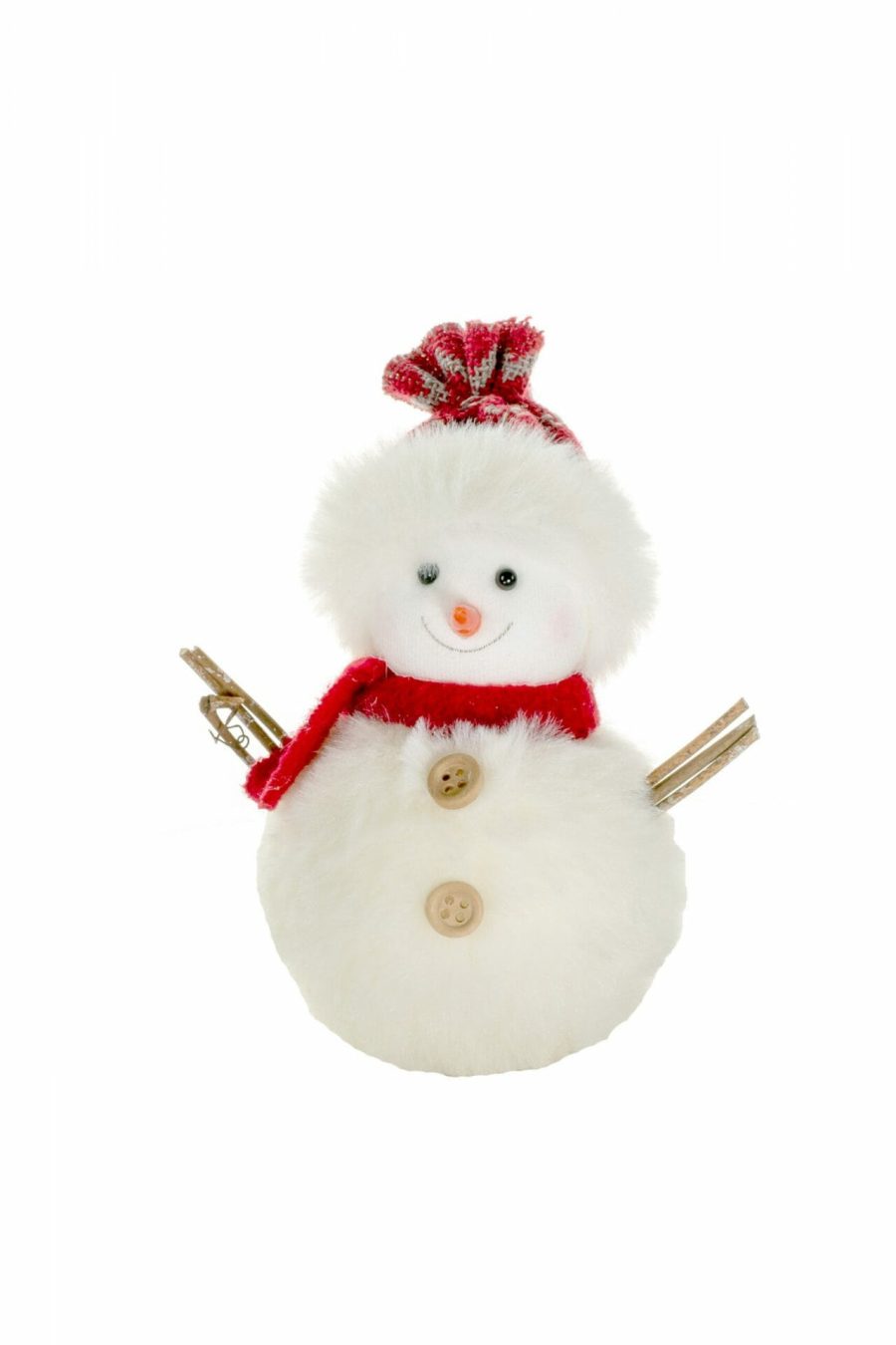 White Sitting Snowman Ornament