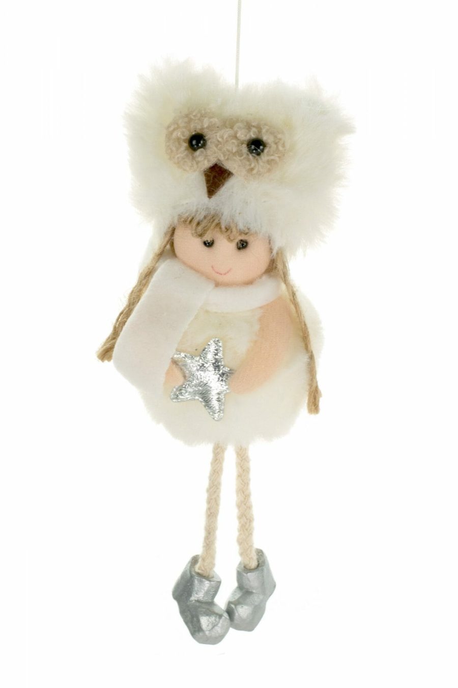 White Hanging Girl Ornament