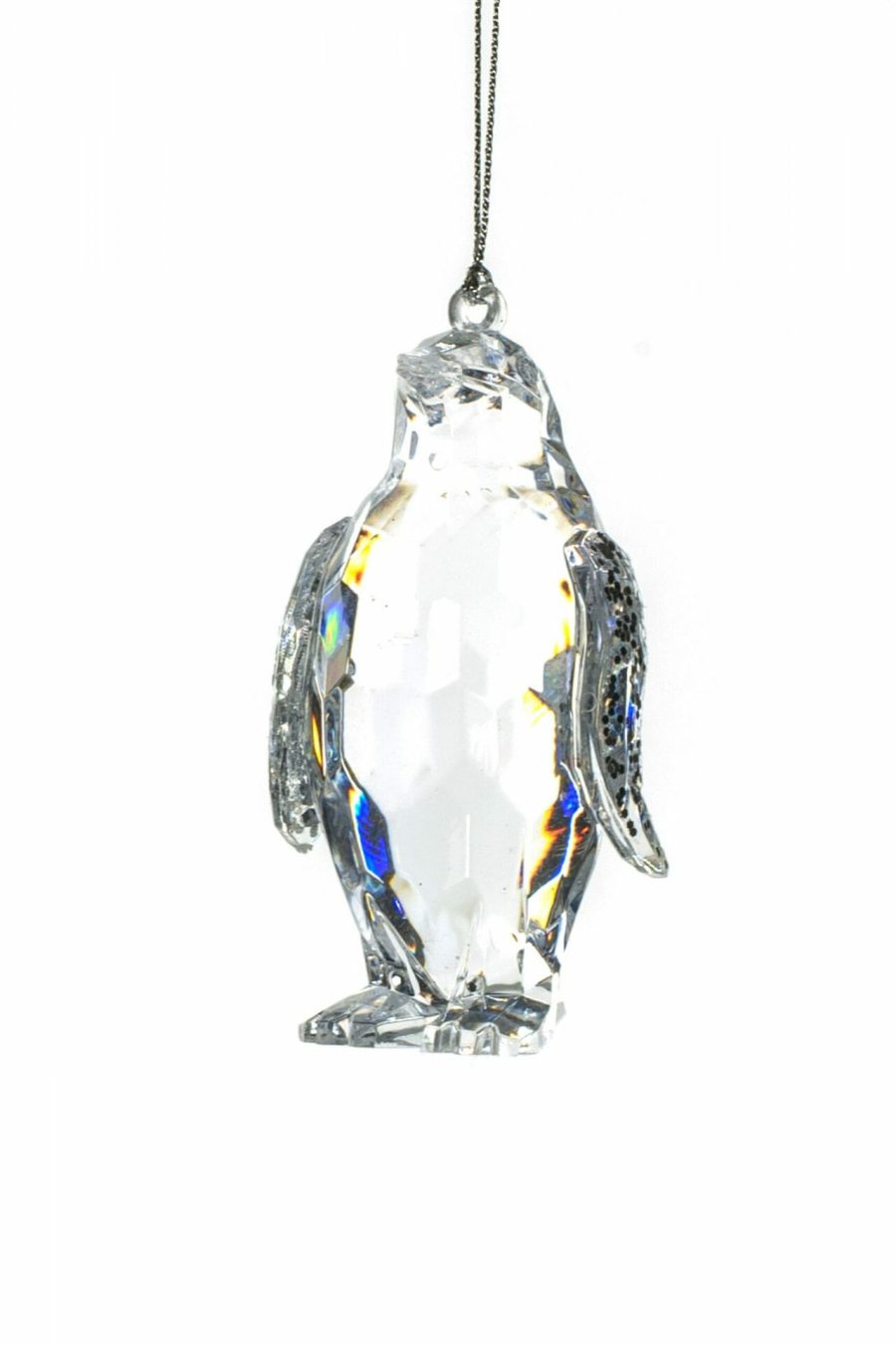 Clear Hanging Penguin Ornament