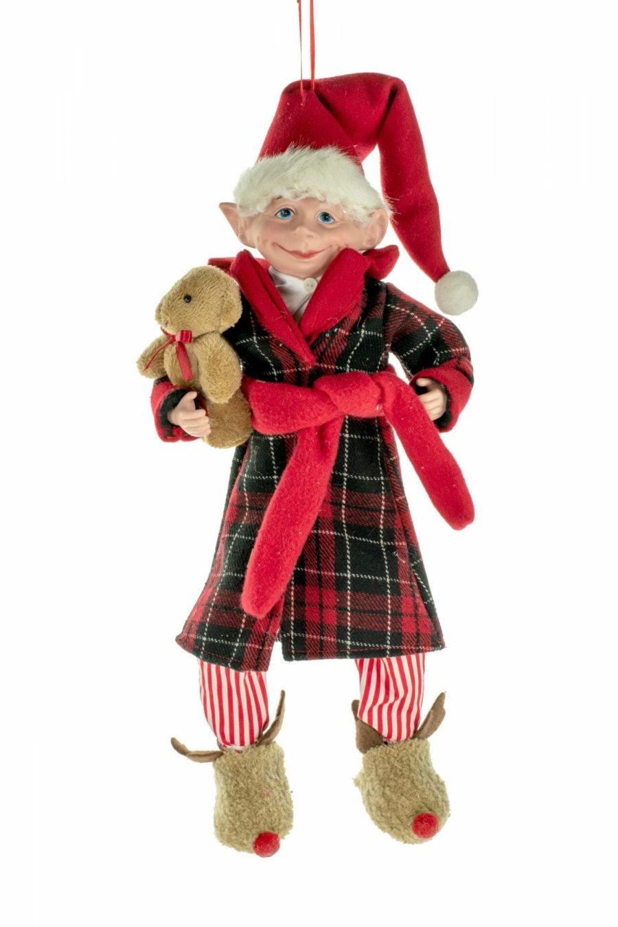 Red Plaid Hanging Bedtime Elf