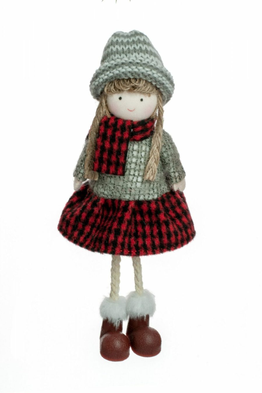 Red Sitting Little Girl Doll