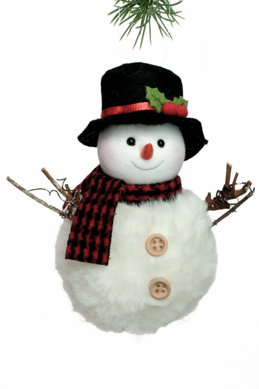 White Standing Happy Snowman